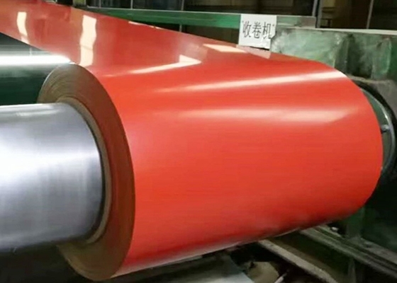 Jis G3141 Wstępnie pomalowana stalowa cewka G550 Wysoki połysk w kolorze cegły